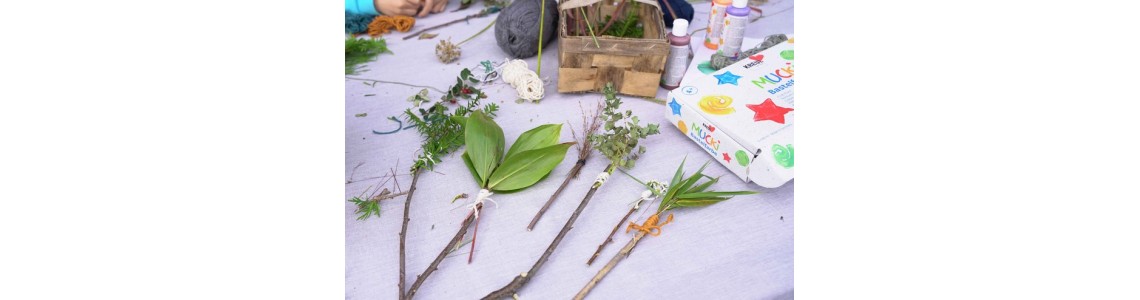 Ζωγραφική με χειροποίητα πινέλα από την φύση