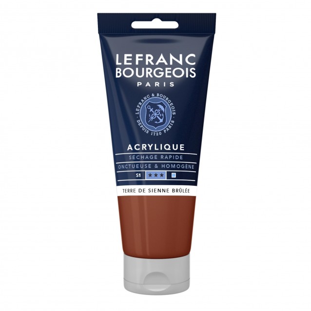 Lefranc & Bourgeois 80ml Fine Acrylic 481 Burnt Sienna Serie 1