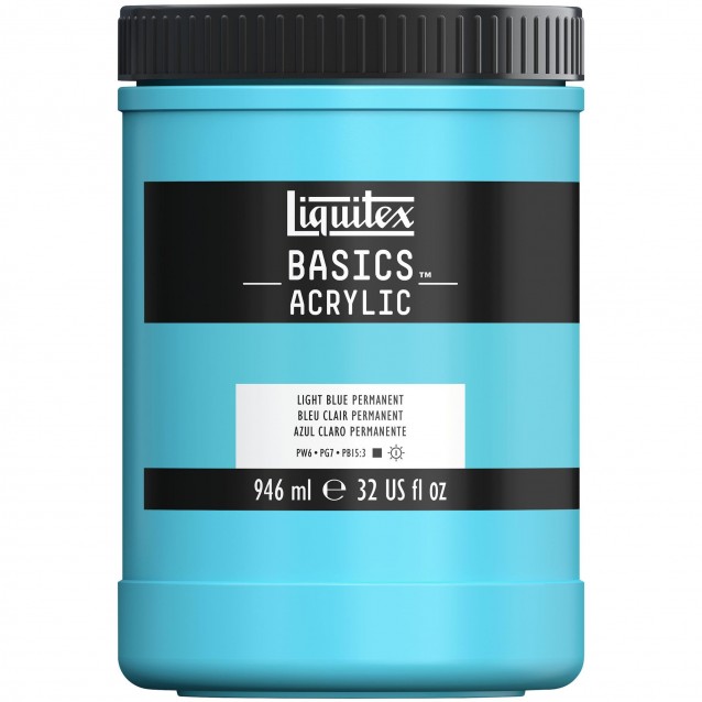 Liquitex Basics 946ml Acrylic 770 Light Blue Permanent