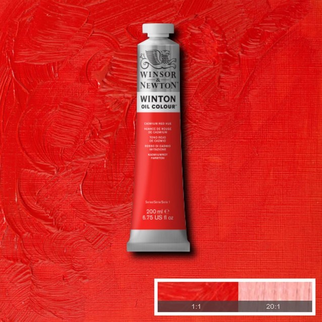 Winsor & Newton 200ml Winton Oil Cadmium Red Hue