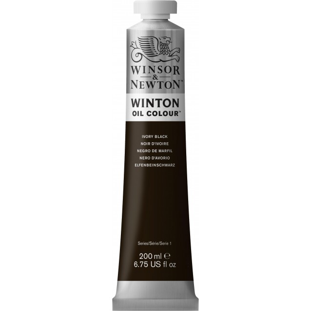 Winsor & Newton 200ml Winton Oil Ivory Black