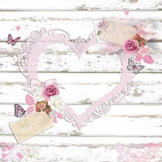 Ambiente 20 Χαρτοπετσέτες 33x33cm 3φύλλες Love Tags FSC