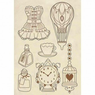 Stamperia Ξύλινο Σχήμα A5 (14,8Χ21cm) Corsets And Accessories