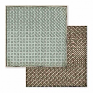 Stamperia Χαρτί Scrapbooking 30,5x30,5cm Διπλής Όψης Voyages Fantastiques Turquoise Brown Wallpaper