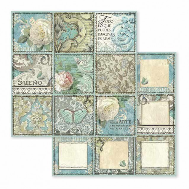 Stamperia Χαρτί Scrapbooking 30,5x30,5cm Διπλής Όψης Azulejo Sueno