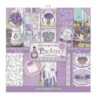 Stamperia 10 Χαρτιά Scrapbooking 30,5x30,5cm Διπλής Όψης Provence