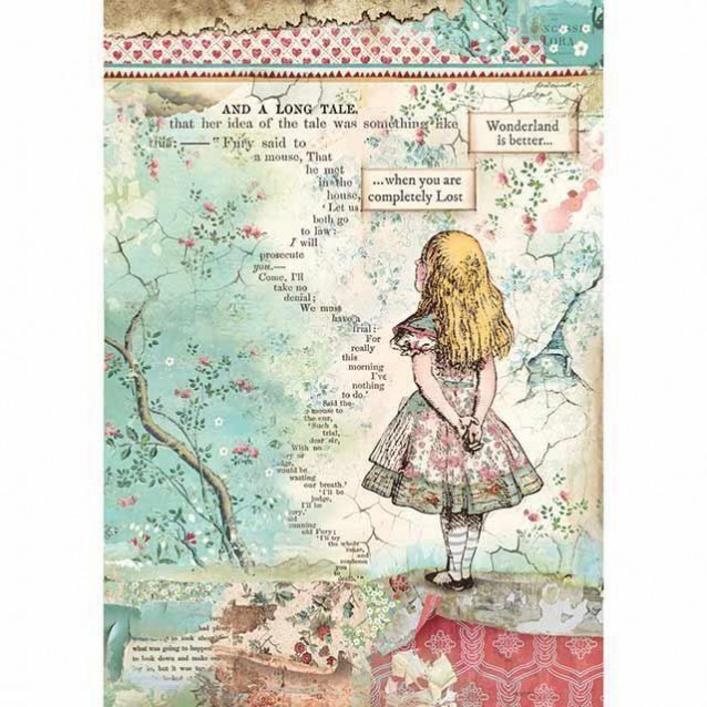 Stamperia Ριζόχαρτο Decoupage A4 (21x29,7cm) Alice