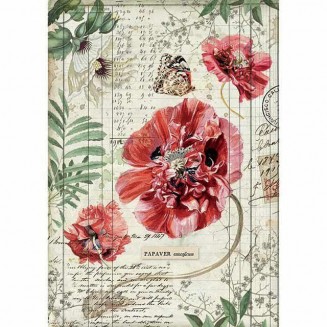 Stamperia Ριζόχαρτο Decoupage A4 (21x29,7cm) Poppies