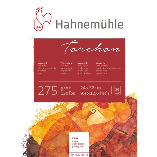 Hahnemuhle Μπλοκ Ακουαρέλας Torchon 20 φύλλων 24x32cm 275gr Rough