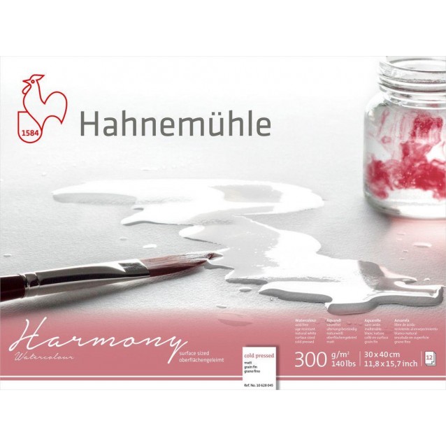 Hahnemuhle Μπλοκ Ακουαρέλας Harmony 12 φύλλων 30x40cm 300gr Cold Pressed