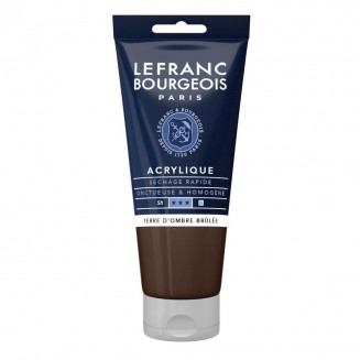 Lefranc & Bourgeois 80ml Fine Acrylic 477 Burnt Umber Serie 1