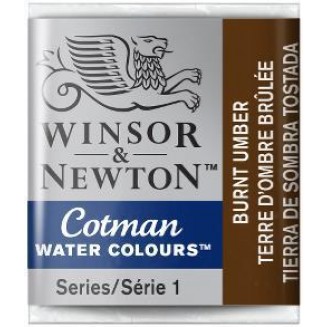 Winsor & Newton Half Pan Ακουαρέλας Cotman 076 Burnt Umber Series 1