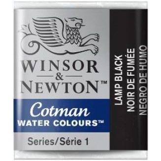 Winsor & Newton Half Pan Ακουαρέλας Cotman 337 Lamp Black Series 1