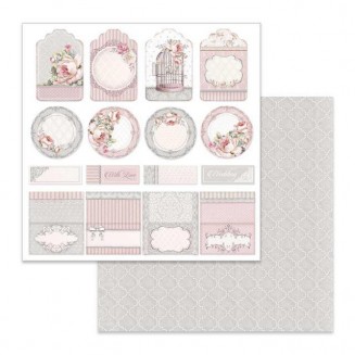 Stamperia Χαρτί Scrapbooking 30,5x30,5cm Διπλής Όψης Tag Segnaposto Wedding