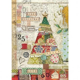 Stamperia Ριζόχαρτο Decoupage A4 (21x29,7cm) Albero Patchwork