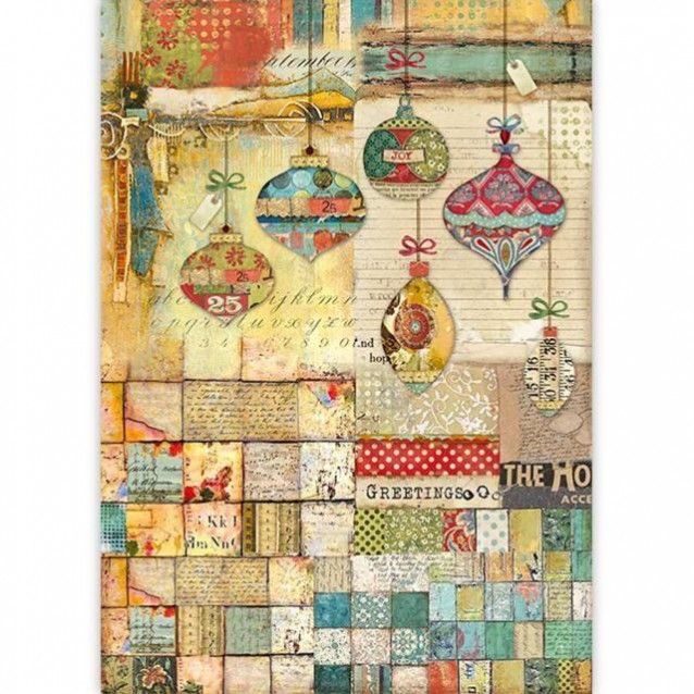 Stamperia Ριζόχαρτο Decoupage A3 Patchwork Palline