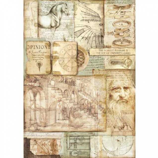 Stamperia Ριζόχαρτο Decoupage A3 Leonardo opere