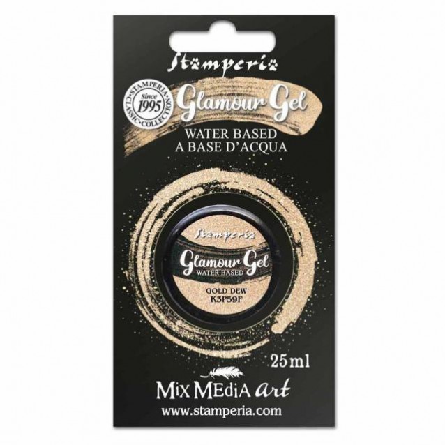 Stamperia 20ml Glamour Gel Gold Dew