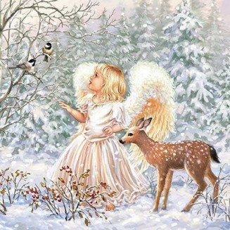 Ambiente 20 Χαρτοπετσέτες 33x33cm 3φύλλες Winter Angel FSC