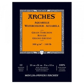 Arches Μπλοκ Ακουαρέλας Rough Grain (Τραχύ) 300gr 23x31cm 12 φύλλων