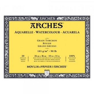 Arches Μπλοκ Ακουαρέλας Rough Grain (Τραχύ) 185gr 26x36cm 20 φύλλων