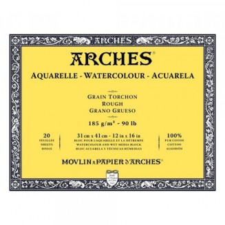 Arches Μπλοκ Ακουαρέλας Rough Grain (Τραχύ) 185gr 31x41cm 20 φύλλων