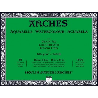 Arches Μπλοκ Ακουαρέλας Cold Pressed (Λεπτόκοκκο) 300gr 46x61cm 20 φύλλων