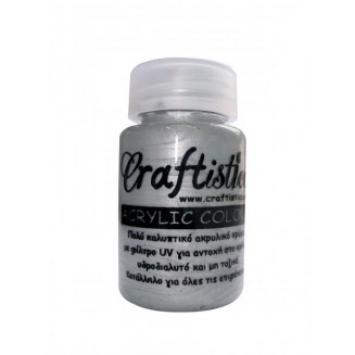 Craftistico 60ml Ακρυλικό Χρώμα 72 Pearl Silver