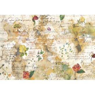 Stamperia Ριζόχαρτο Decoupage 48x33cm Ποίηση - Λουλούδια