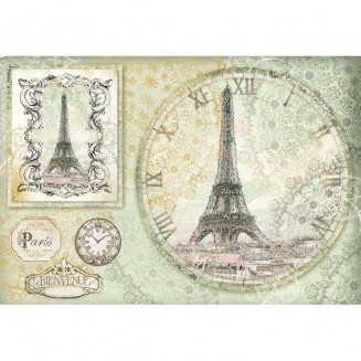 Stamperia Ριζόχαρτο Decoupage 48x33cm Tour Eiffel Watch