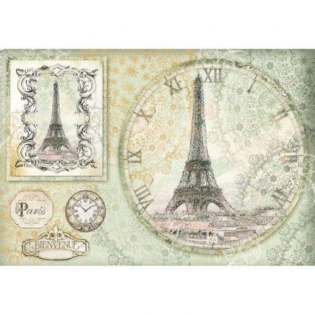 Stamperia Ριζόχαρτο Decoupage 48x33cm Tour Eiffel Watch