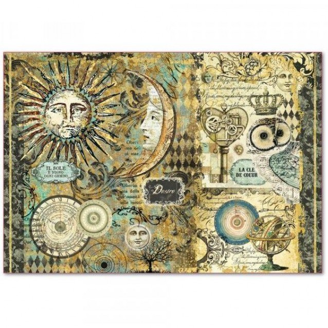 Stamperia Ριζόχαρτο Decoupage 48x33cm Alchemy Sun & Moon