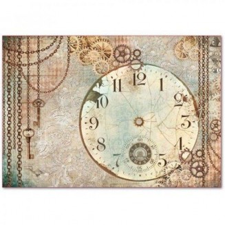 Stamperia Ριζόχαρτο Decoupage 48x33cm Clockwise Clock