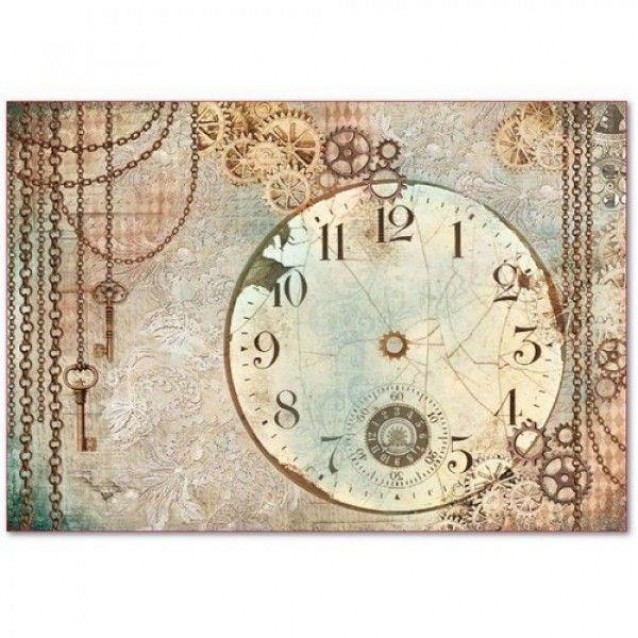 Stamperia Ριζόχαρτο Decoupage 48x33cm Clockwise Clock