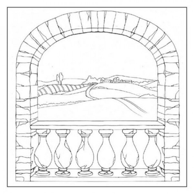 Stamperia Silhouette Art Napkin - Country Arch