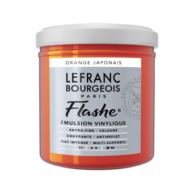 Lefranc & Bourgeois 125ml Flashe Acrylic 476 Series 1 Japanese Orange