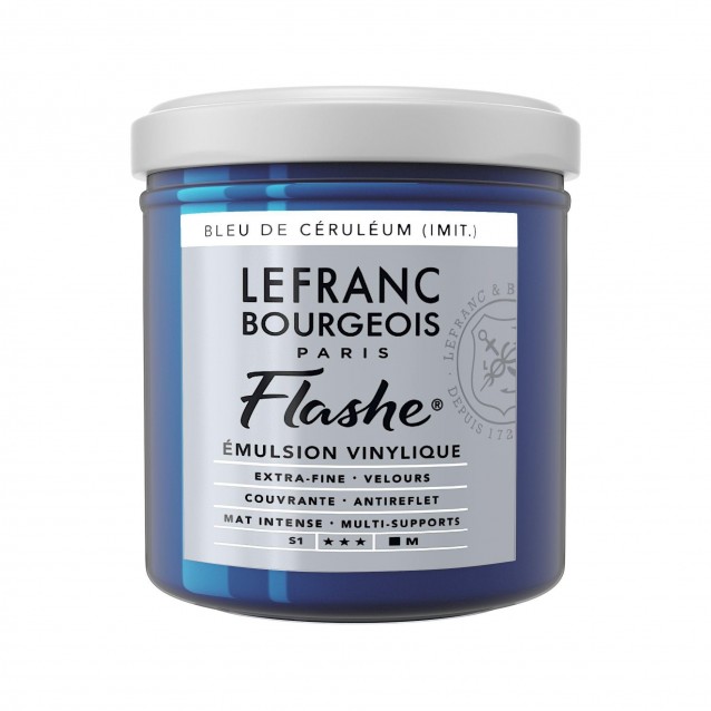 Lefranc & Bourgeois 125ml Flashe Acrylic 065 Series 1 Cerulean Blue Hue