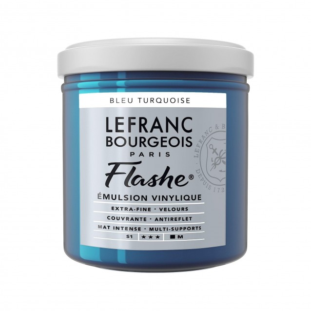 Lefranc & Bourgeois 125ml Flashe Acrylic 050 Series 1 Turquoise Blue