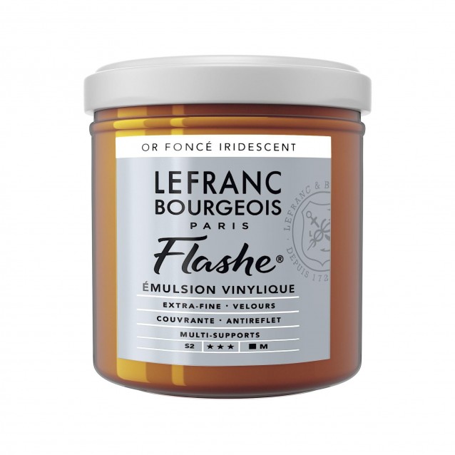 Lefranc & Bourgeois 125ml Flashe Acrylic 835 Series 2 Iridescent Deep Gold