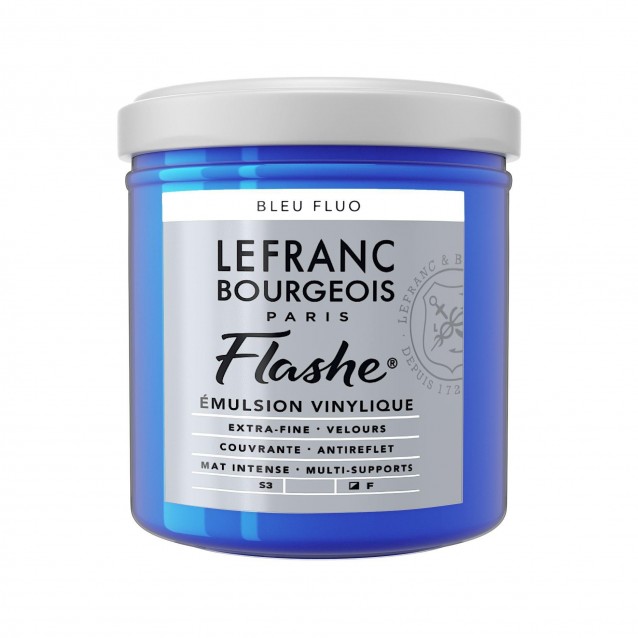 Lefranc & Bourgeois 125ml Flashe Acrylic 083 Series 3 Fluorescent Blue