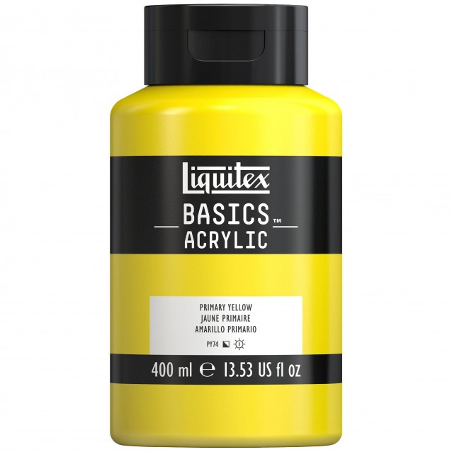 Liquitex Basics 400ml Acrylic 410 Primary Yellow