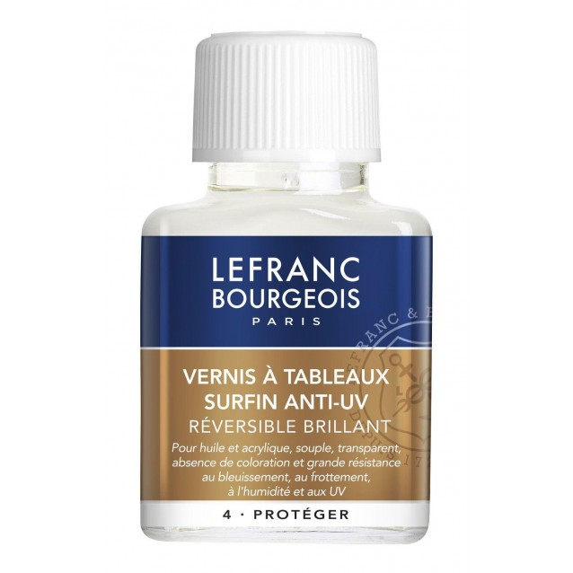 Lefranc & Bourgeois 75ml Βερνίκι Anti-UV Γυαλιστερό για Λάδια & Ακρυλικα