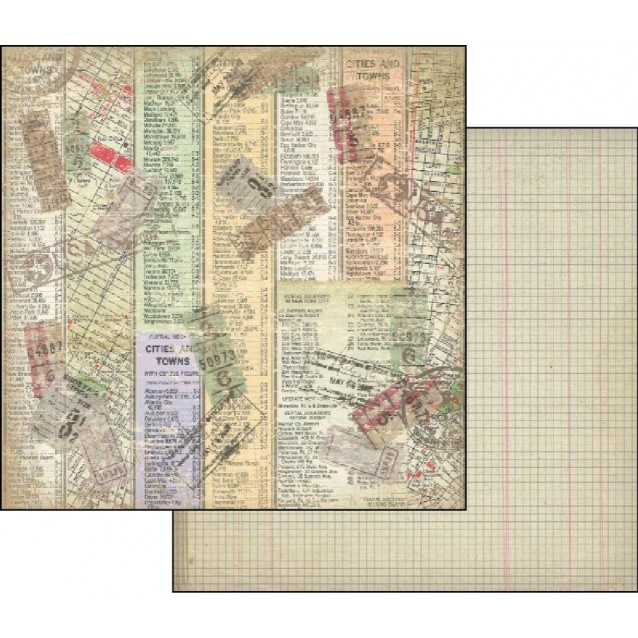 Stamperia Χαρτί Scrapbooking 30,5x30,5cm Διπλής Όψης Εισητήρια