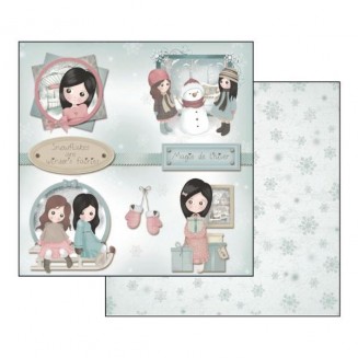 Stamperia Χαρτί Scrapbooking 30,5x30,5cm Διπλής Όψης Emma & Camille Winter