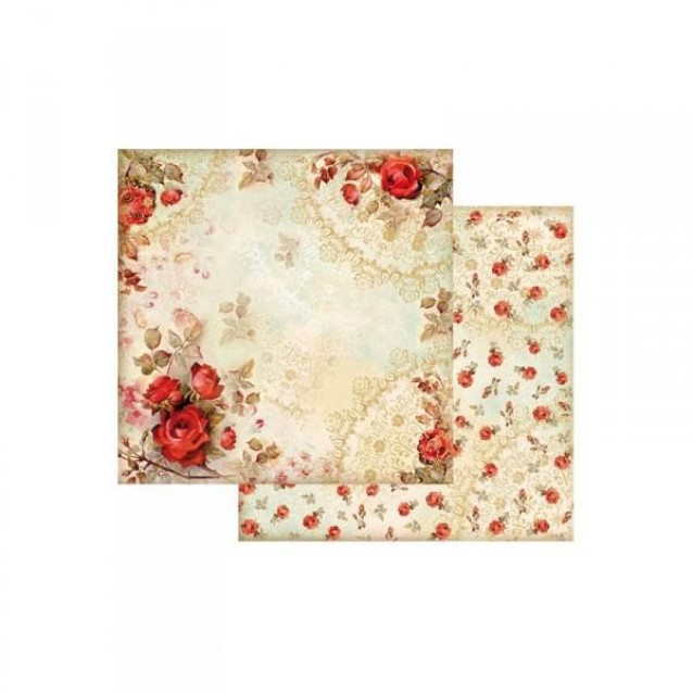 Stamperia Χαρτί Scrapbooking 30,5x30,5cm Διπλής Όψης Red Roses