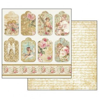 Stamperia Χαρτί Scrapbooking 30,5x30,5cm Διπλής Όψης Angel Tag