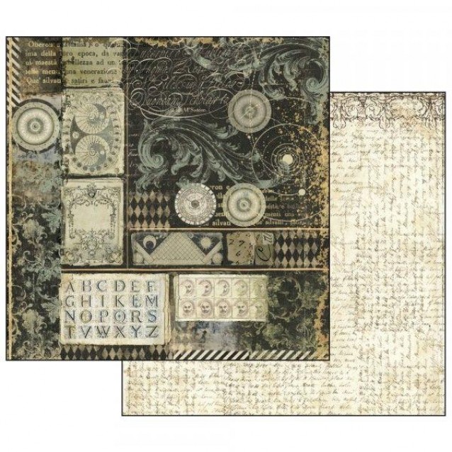 Stamperia Χαρτί Scrapbooking 30,5x30,5cm Διπλής Όψης Alchemy Alphabet