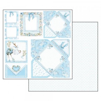 Stamperia Χαρτί Scrapbooking 30,5x30,5cm Διπλής Όψης Baby Boy Cards