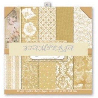 Stamperia 10 Χαρτιά Scrapbooking 30,5x30,5cm Διπλής Όψης Wedding