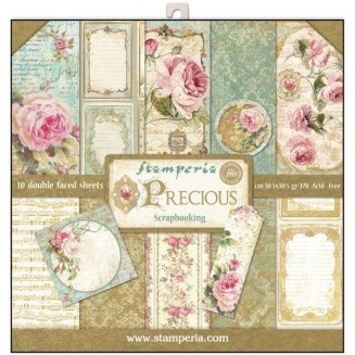 Stamperia 10 Χαρτιά Scrapbooking 30,5x30,5cm Διπλής Όψης Precious Gift